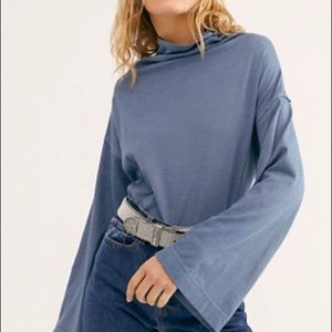 NWOT Free People We the Free Supernova Long Sleeve Top Blue XS